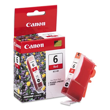 Canon 8891A003 (BCI-6) Ink, 370 Page-Yield, Red 8891A003